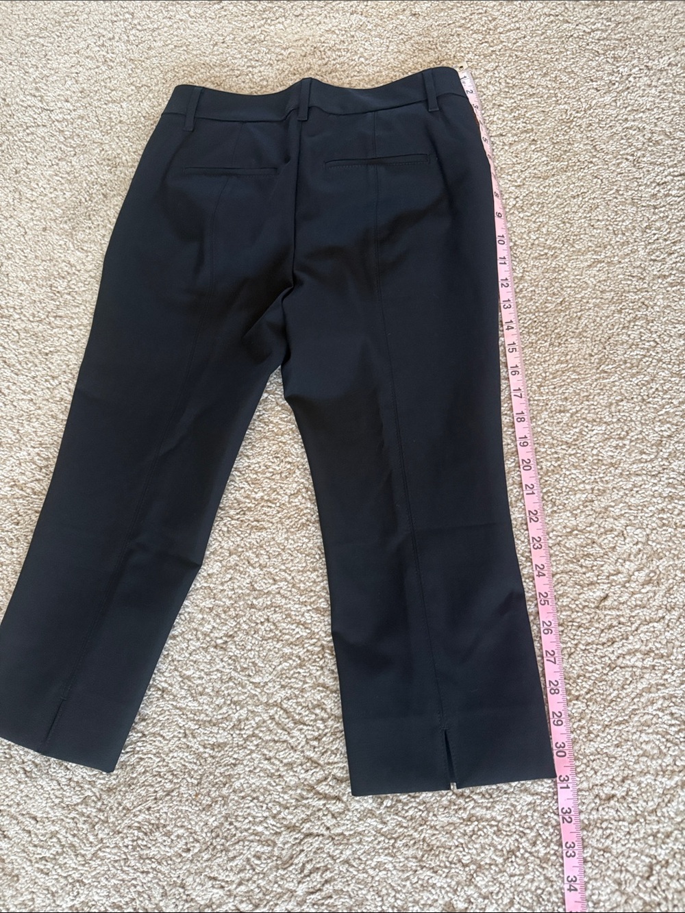 White House Black Market Men's Black Dress Pants - Tailored Cropped Fit - Picture 4 of 7